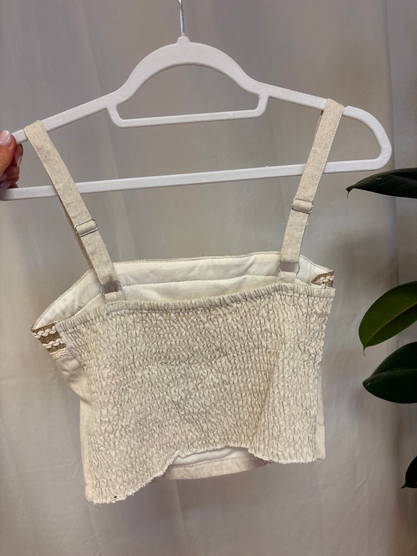 Crop Top mit Stickung