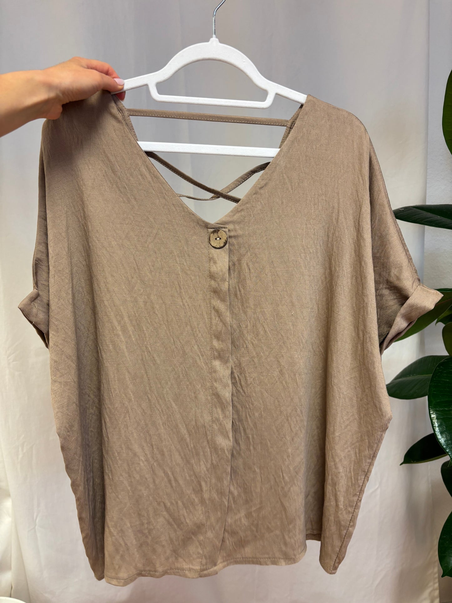 Weite Viskose Bluse