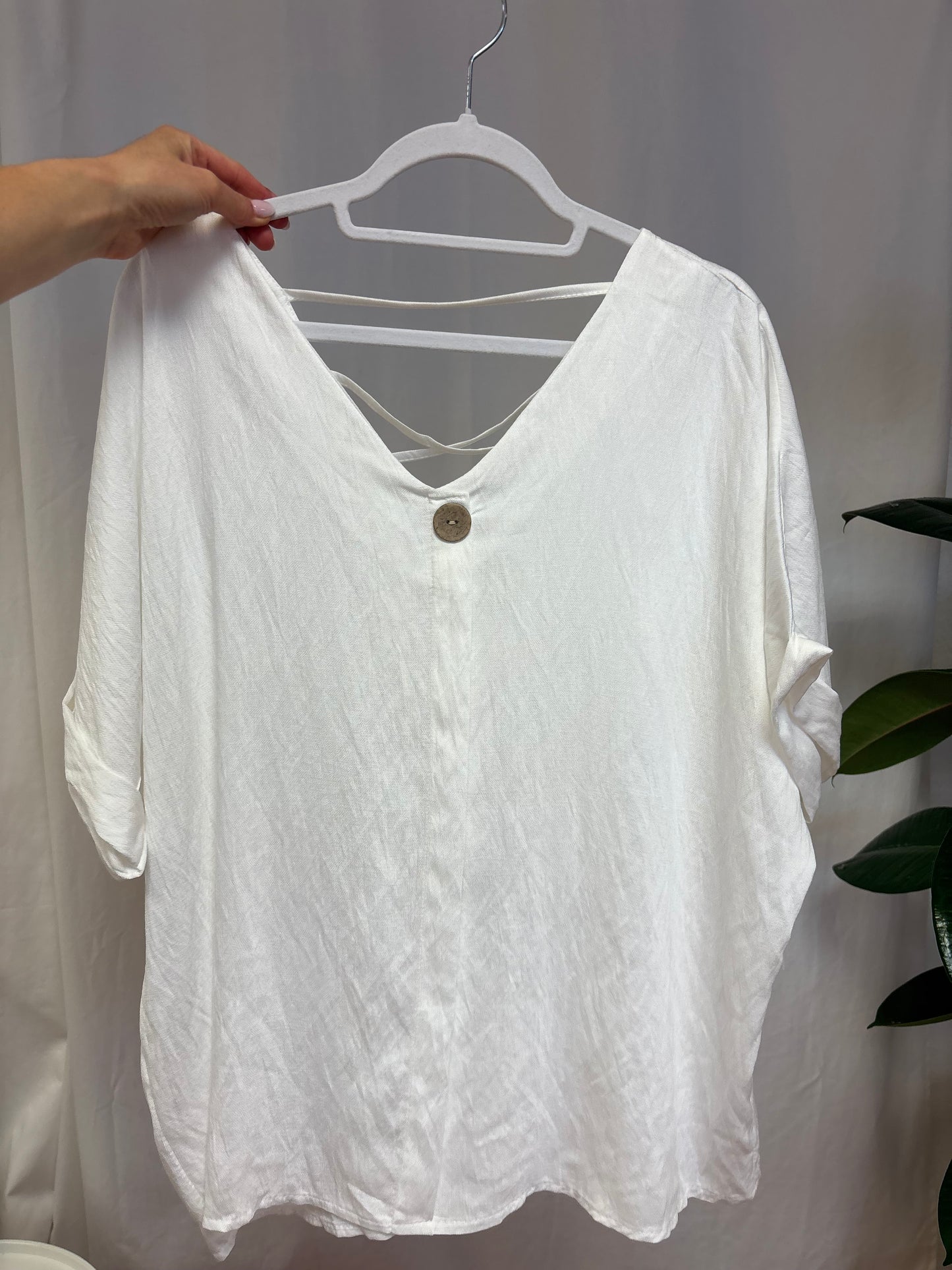 Weite Viskose Bluse