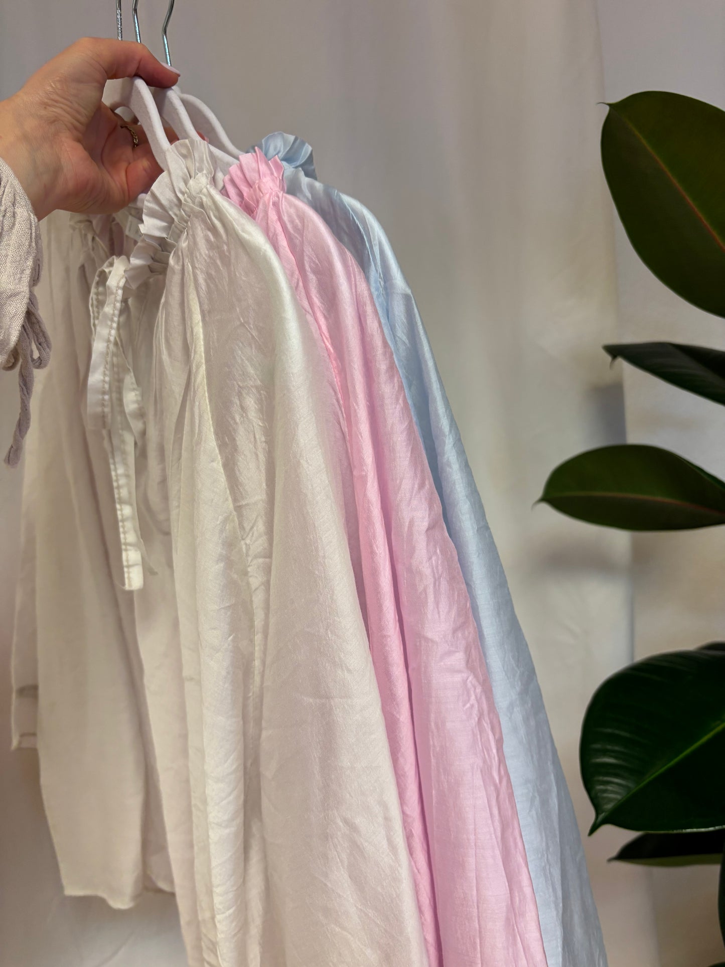 Bluse mit weiten Ärmeln aus Lyocell