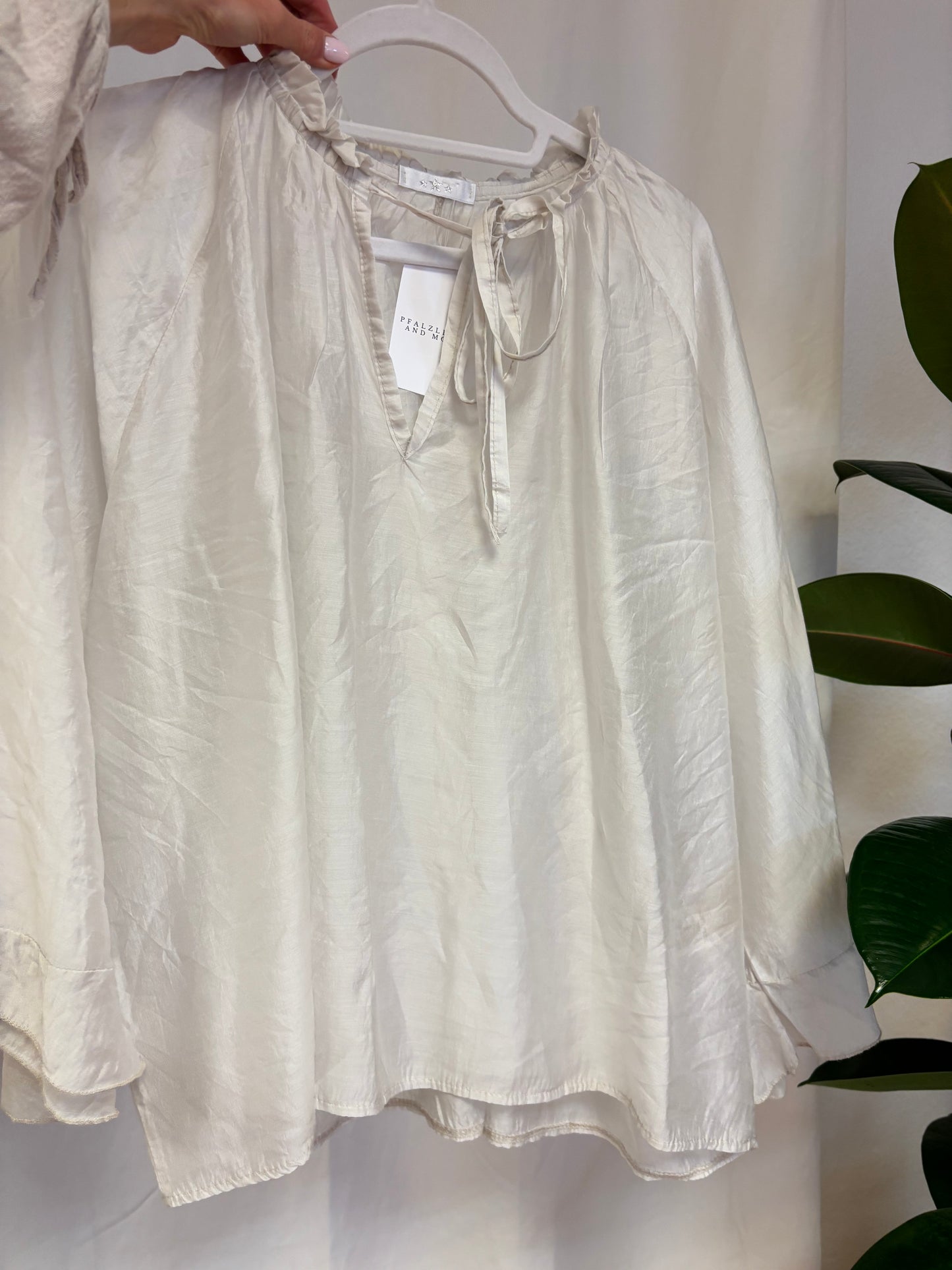Bluse mit weiten Ärmeln aus Lyocell