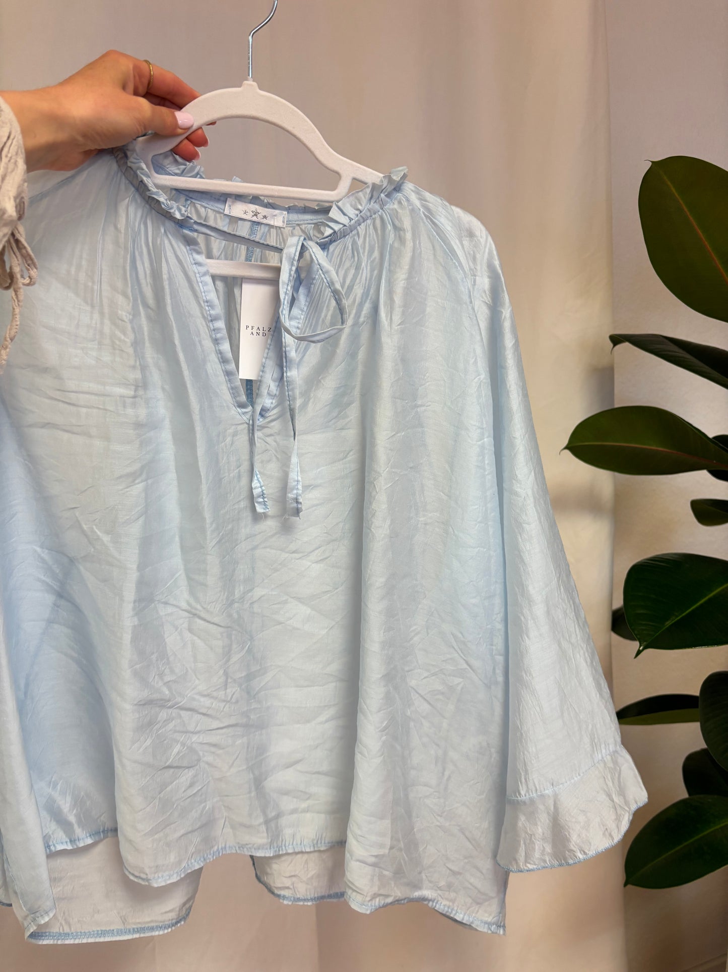 Bluse mit weiten Ärmeln aus Lyocell