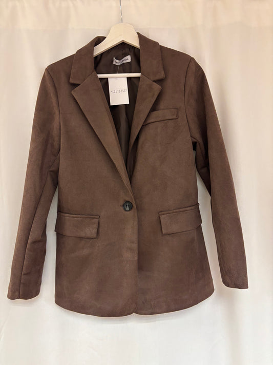 Brauner Wildleder Blazer