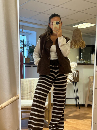 Gestreifte Strickhose