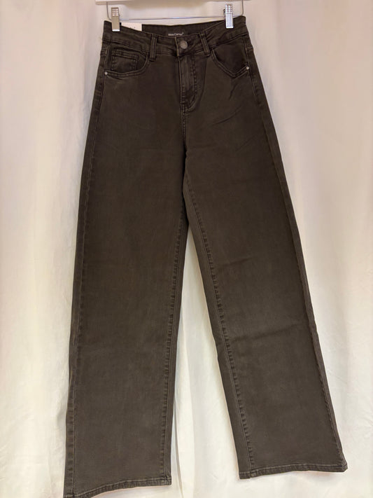 Weite Jeans dunkelbraun
