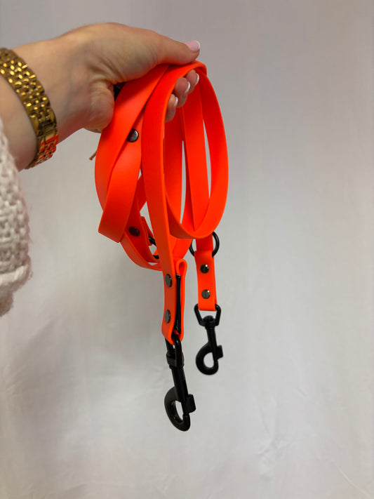 Hundeleine aus Biothane neon orange