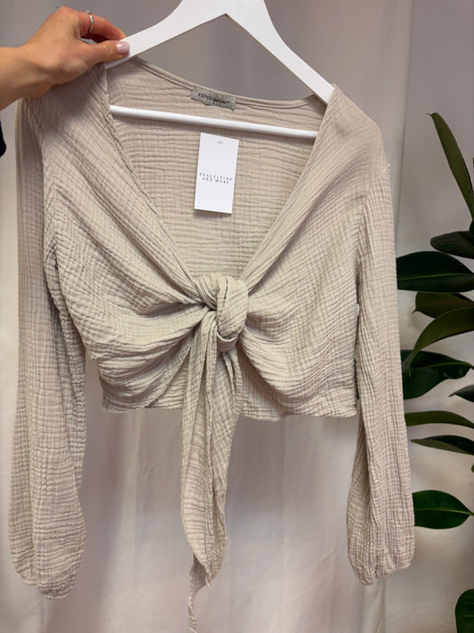 Musselin Wickelbluse