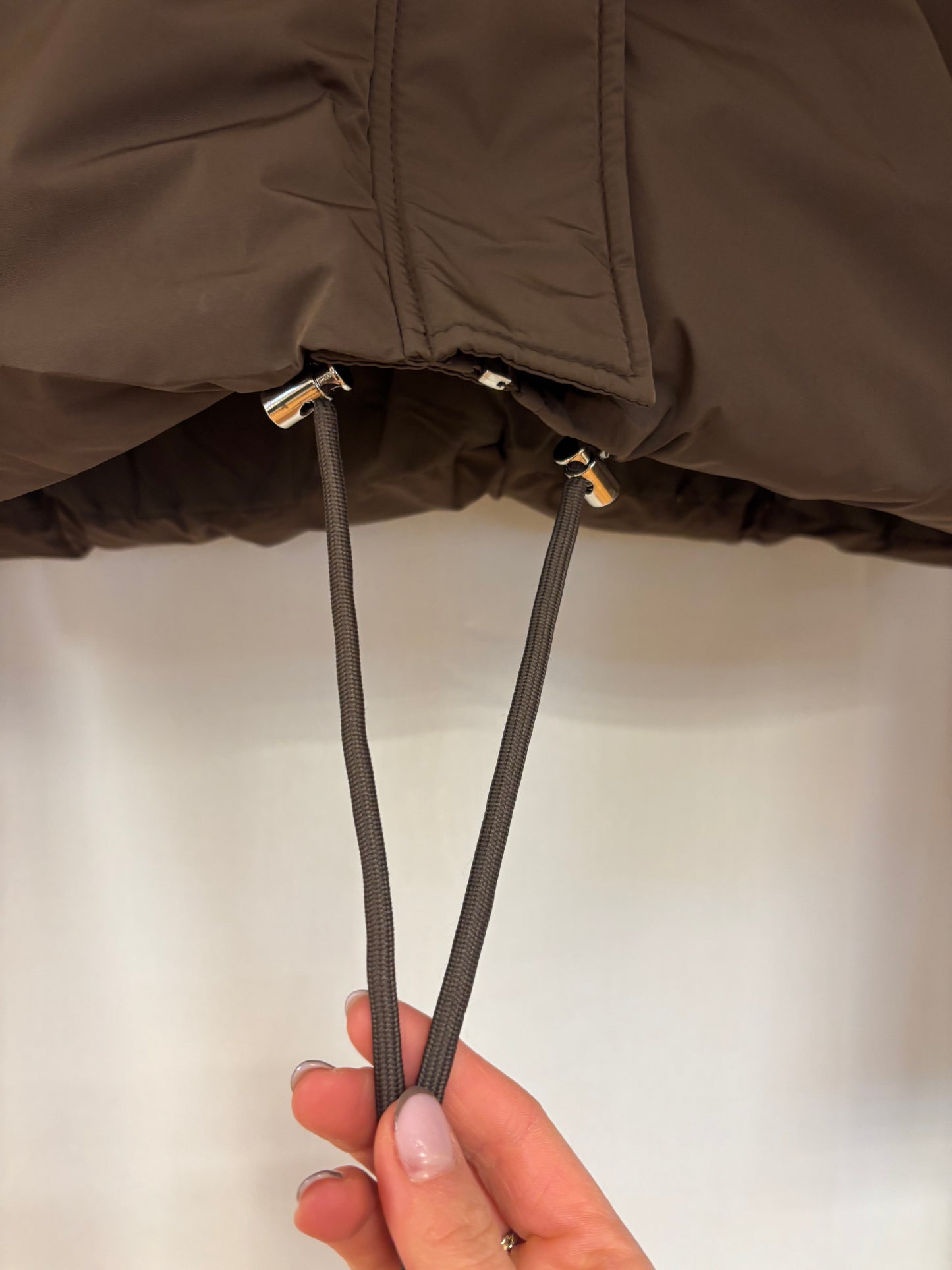 Braune Bomberjacke mit Teddykragen