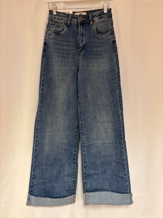 Umgeschlagene Jeans dunkelblau