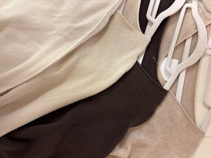 Basic langarm Pullover weit