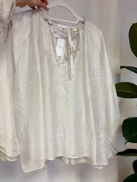 Bluse mit weiten Ärmeln aus Lyocell