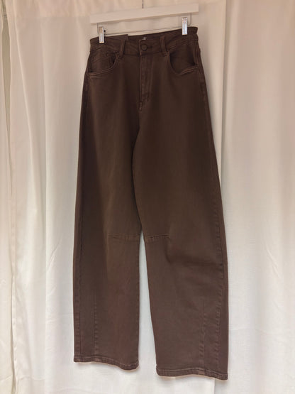 angenehme Braune barell jeans damen baumwolle