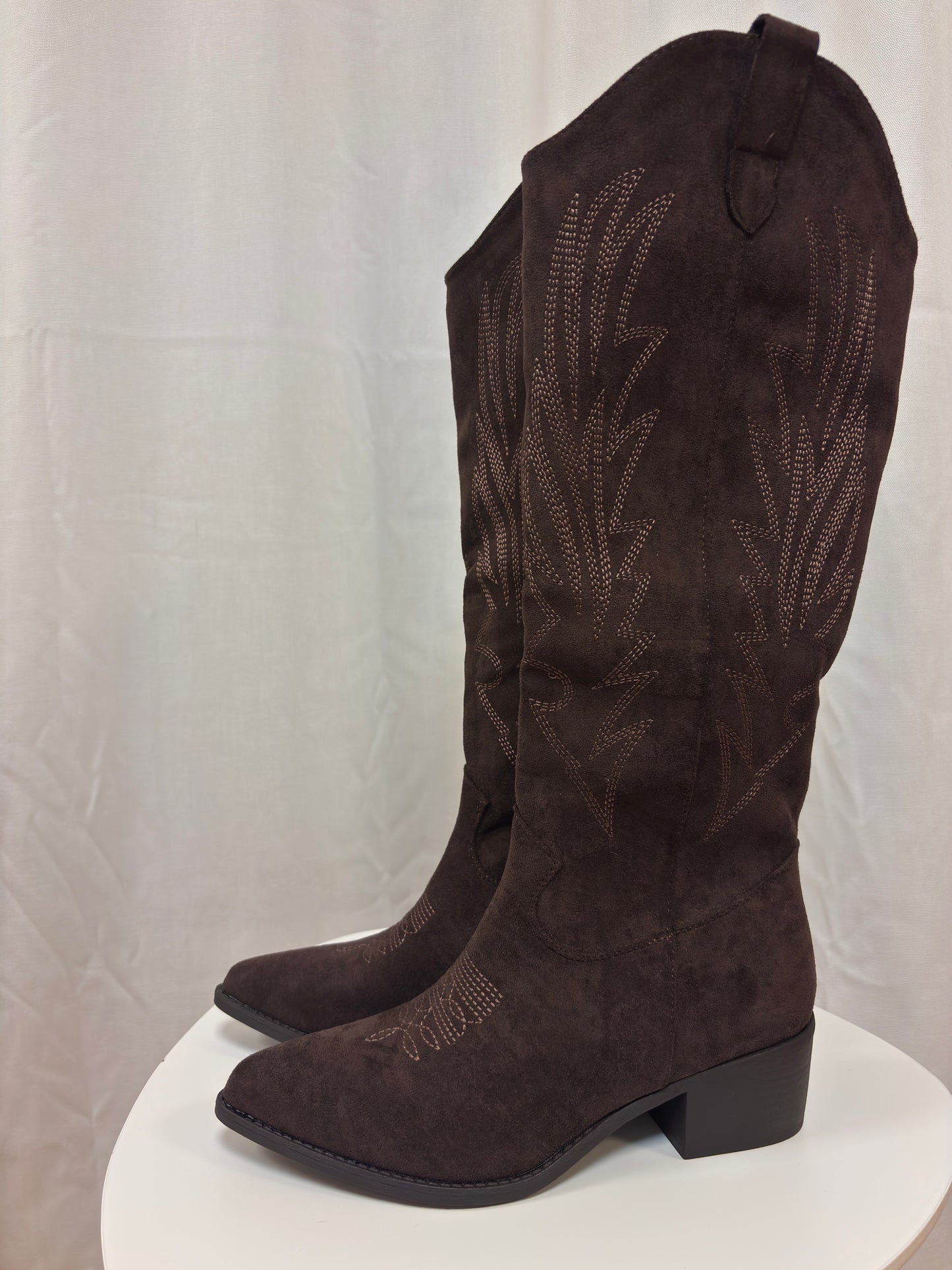 cowboystiefel braun damen hoher schaft 